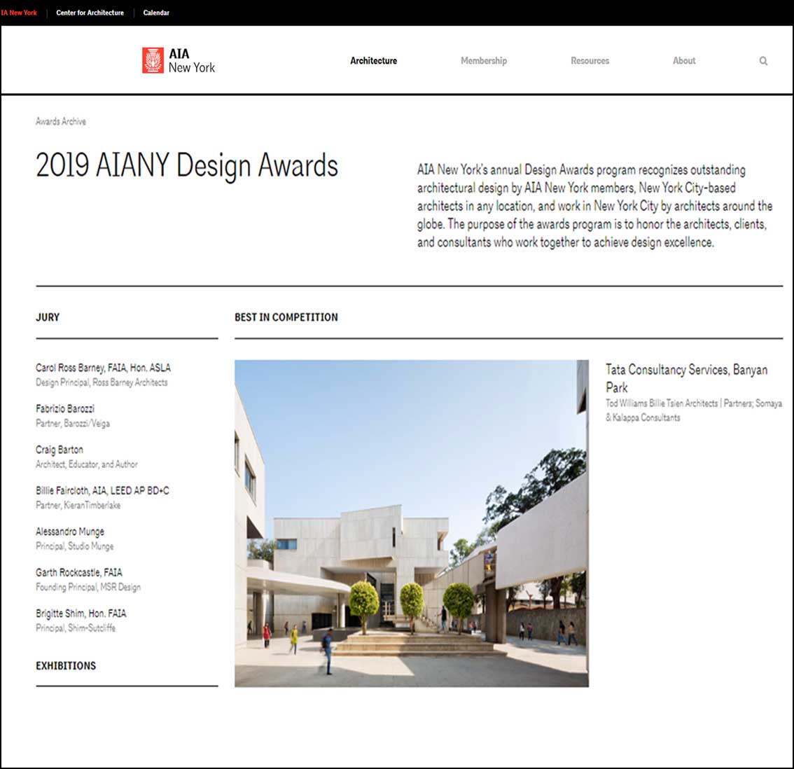 Tata Consultancy Services, Banyan Park, AIANY Design Awards - January 2019